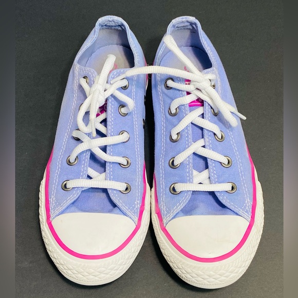 Converse All Star Chuck Taylor Purple & Pink Athletic Sneakers Kids Girls Size 2 - Picture 3 of 7